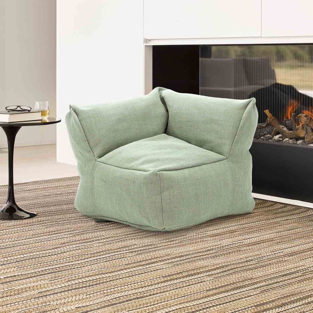 Endemodul lounge Dotty polypropylen 75x75 cm limegrønn bakside