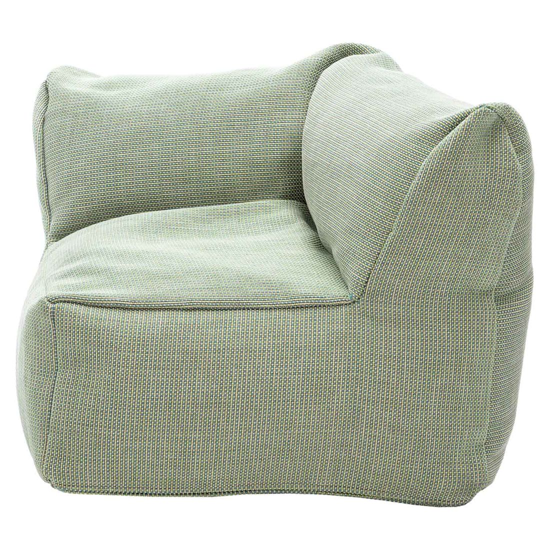 Endemodul lounge Dotty polypropylen 75x75 cm limegrønn montert i hage
