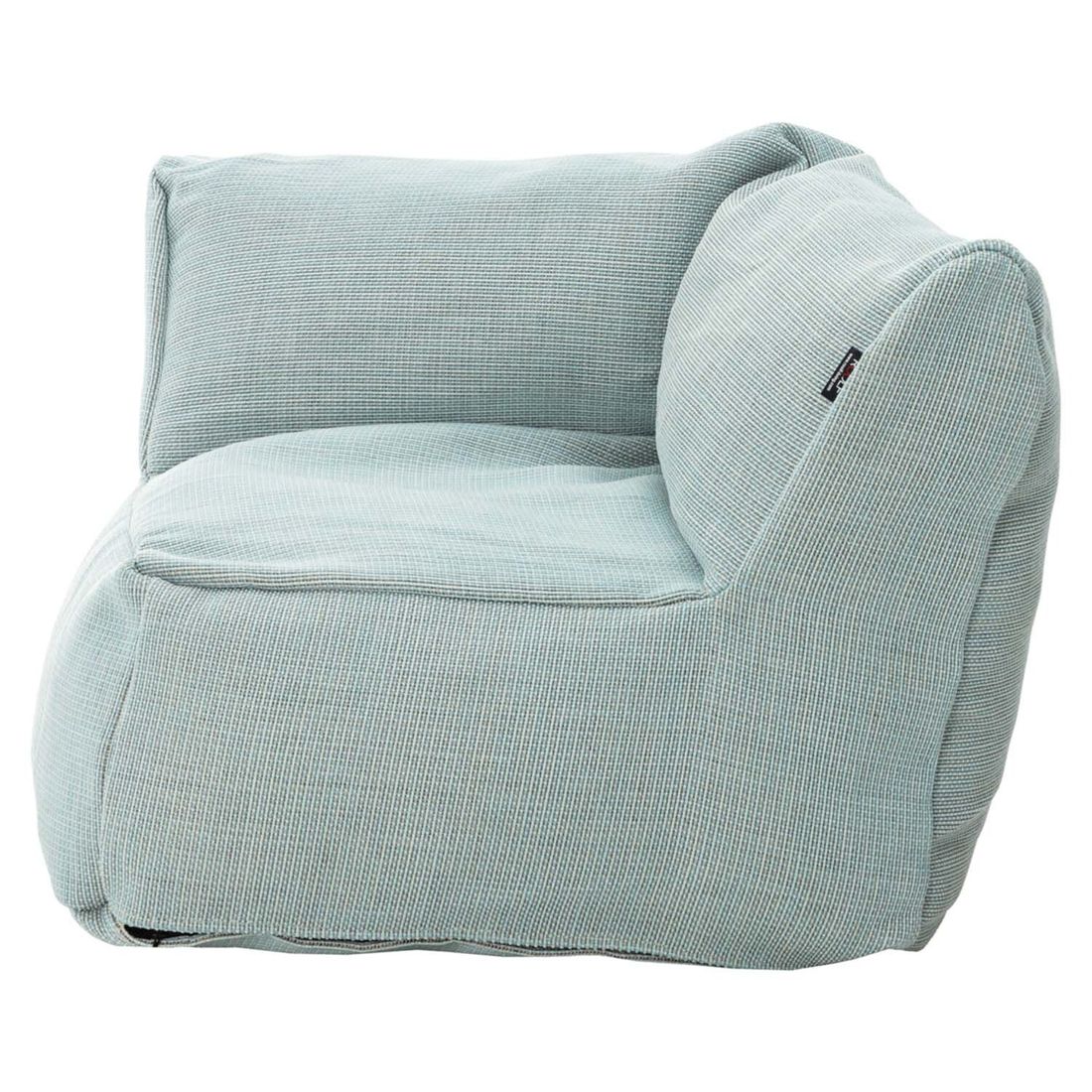 Endemodul lounge Dotty polypropylen 75x75 cm pastellblå montert i hage