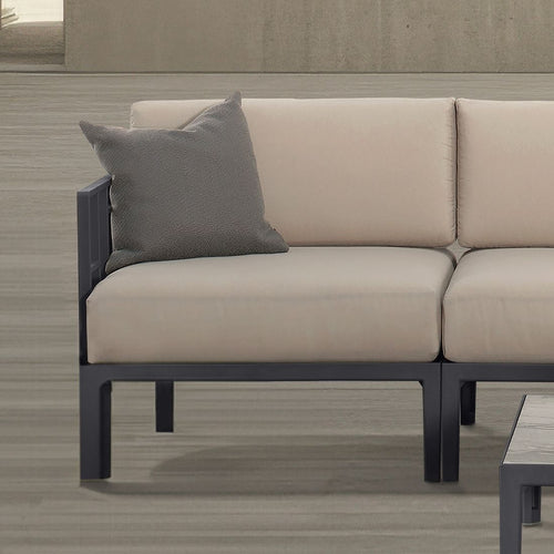 Endemodul lounge Engels Module 5 plast/utestoff bakside detalj