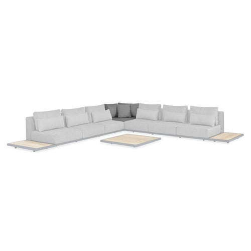 Endemodul lounge Fidji Modular aluminium 85x85 cm fra siden
