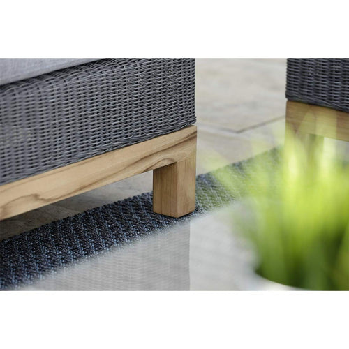 Endemodul lounge Fontana teak/polyrotting 87x87 cm detalj