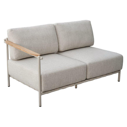 Endemodul lounge Francis aluminium/utestoff 136x81 cm bakside