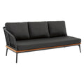 Endemodul lounge Freeport aluminium teak tau forfra