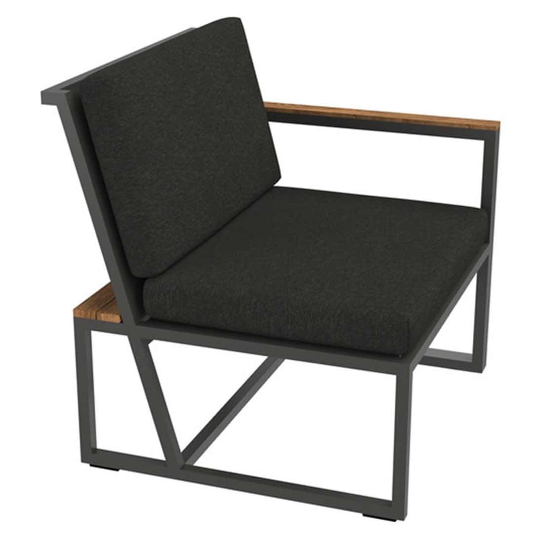 Montert Endemodul lounge Havanna aluminium 77x73 cm - Sieger i hage