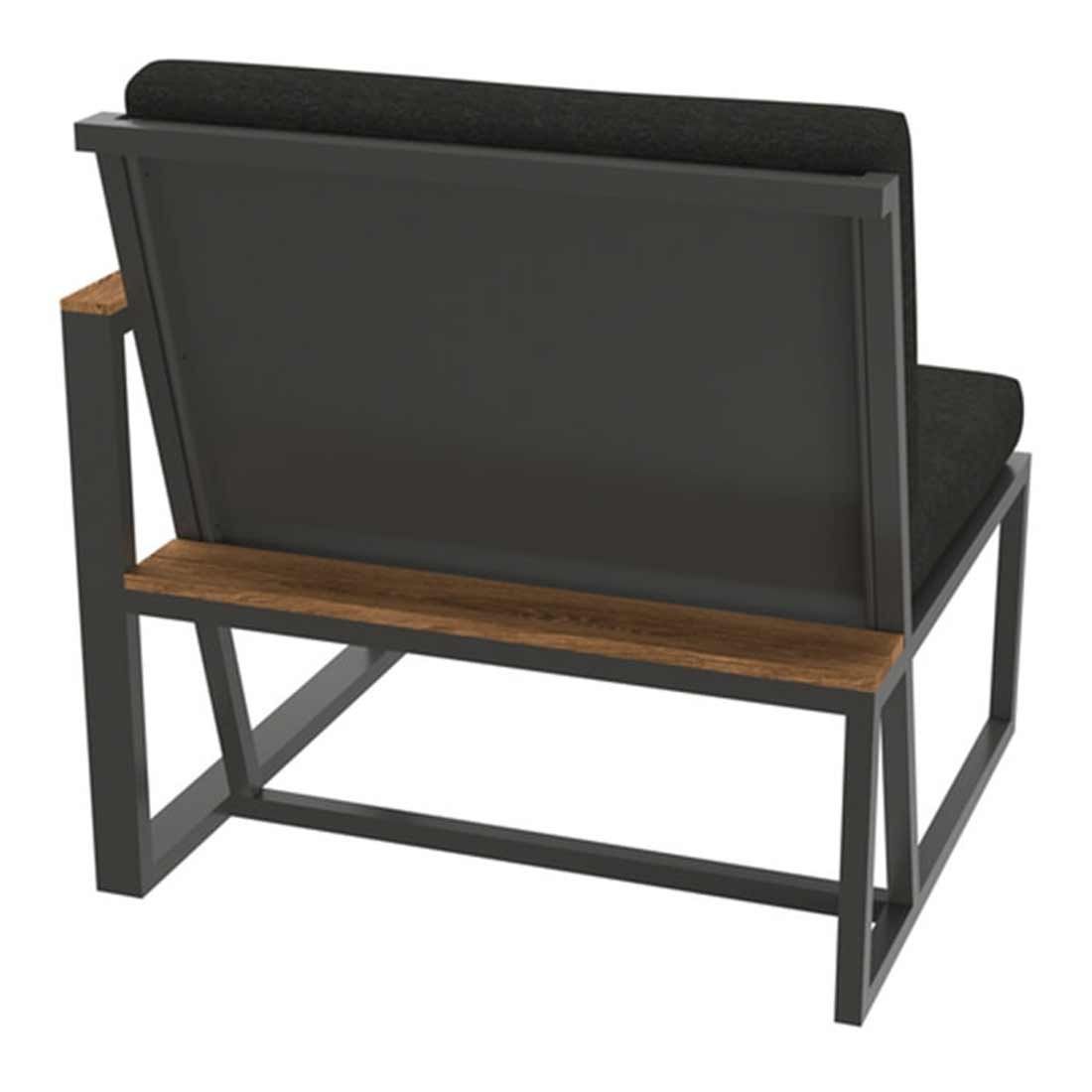 Nærbilde av aluminiumramme på Endemodul lounge Havanna aluminium 77x73 cm - Sieger