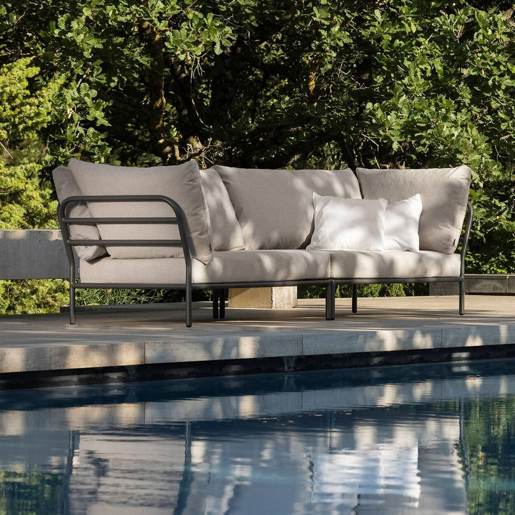 Endemodul lounge Level 2 aluminium/Sunbrella 139x93 cm - Houe på terrasse