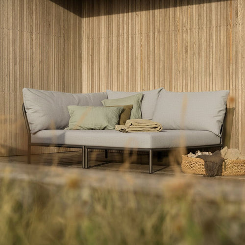 Endemodul lounge Level 2 Cozy aluminium/Sunbrella bakside