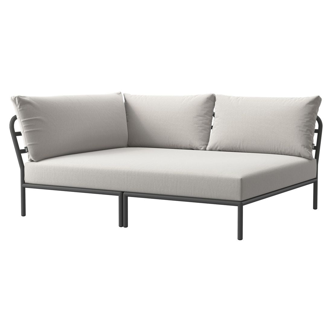 Detalj av Endemodul lounge Level 2 Cozy aluminium/Sunbrella pute