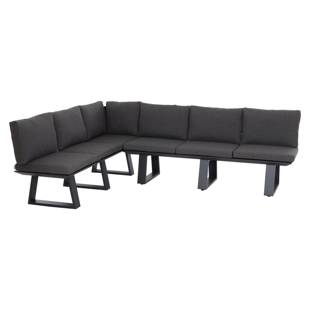 Endemodul lounge Monaco aluminium 42,5x50 cm - Siena Garden sideprofil
