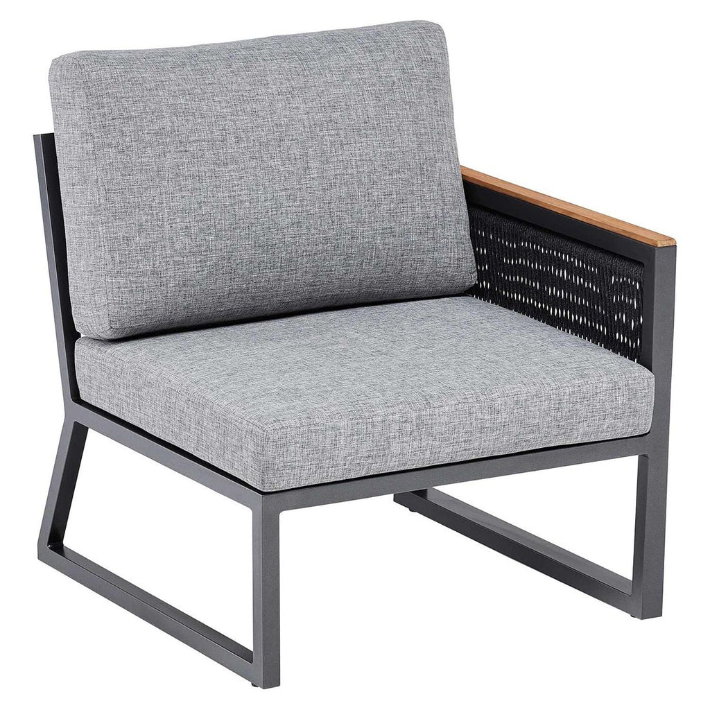Detaljbilde av Endemodul lounge Ocean Skid høyre aluminium tau stoff