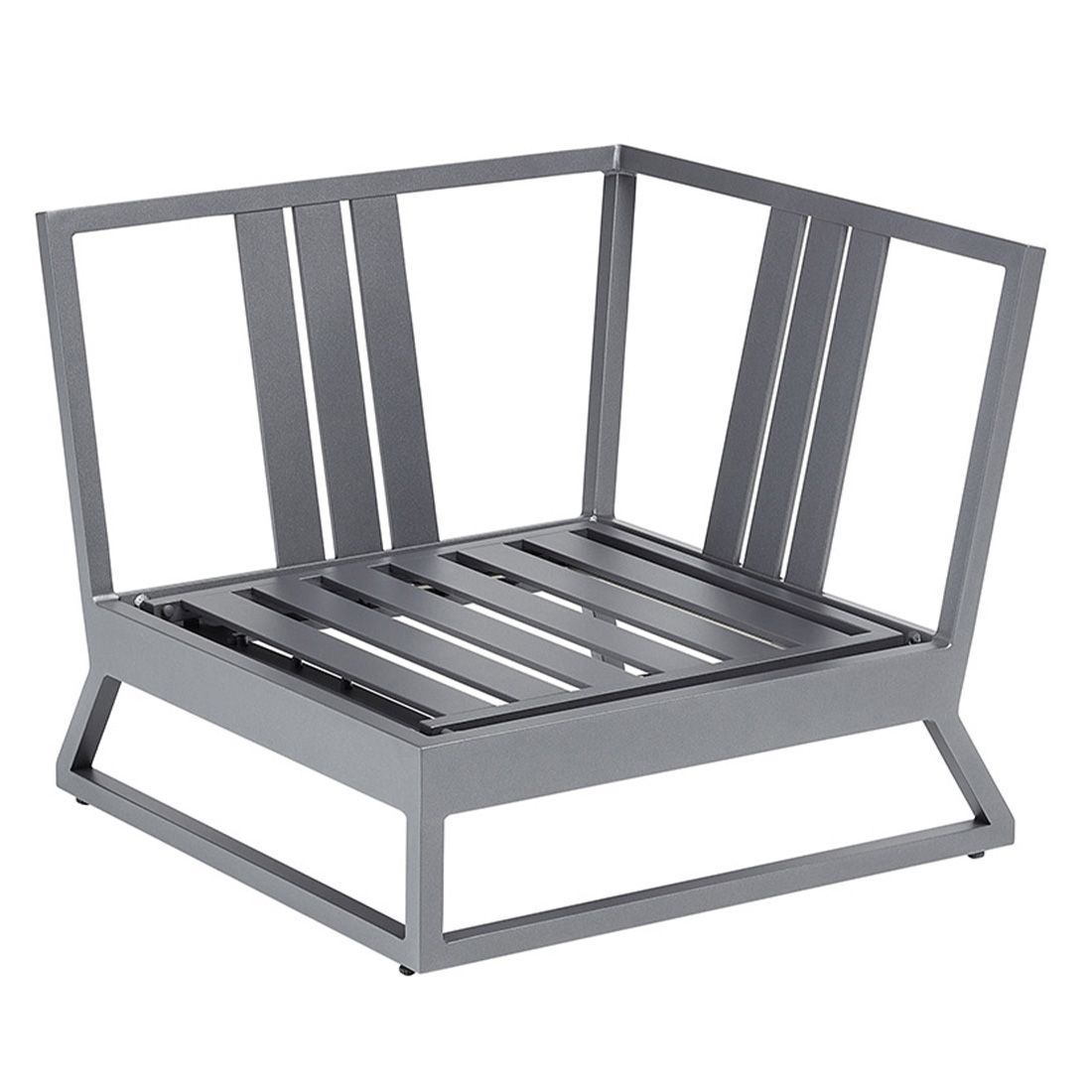 Endemodul lounge Ocean Skid Platform aluminium 83x83 cm - Kettler sideprofil
