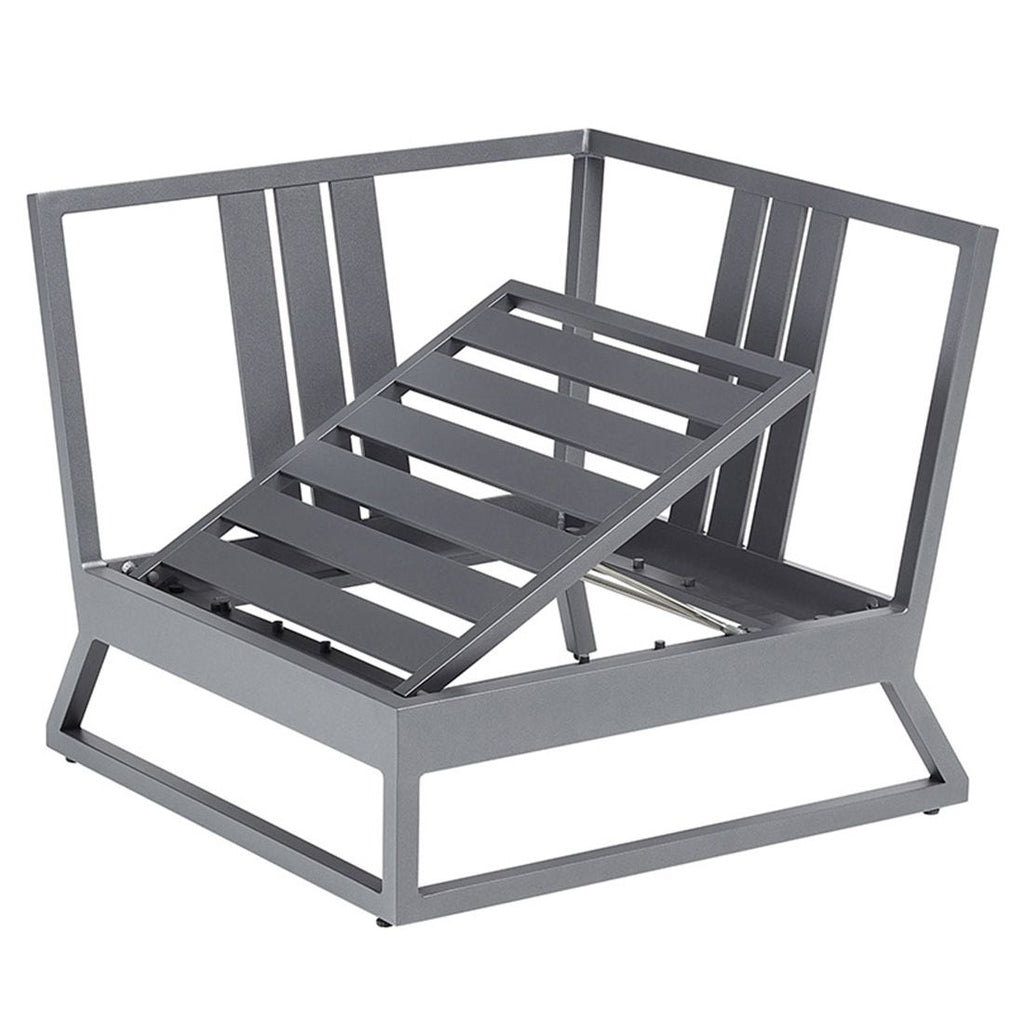 Endemodul lounge Ocean Skid Platform aluminium 83x83 cm - Kettler med puter