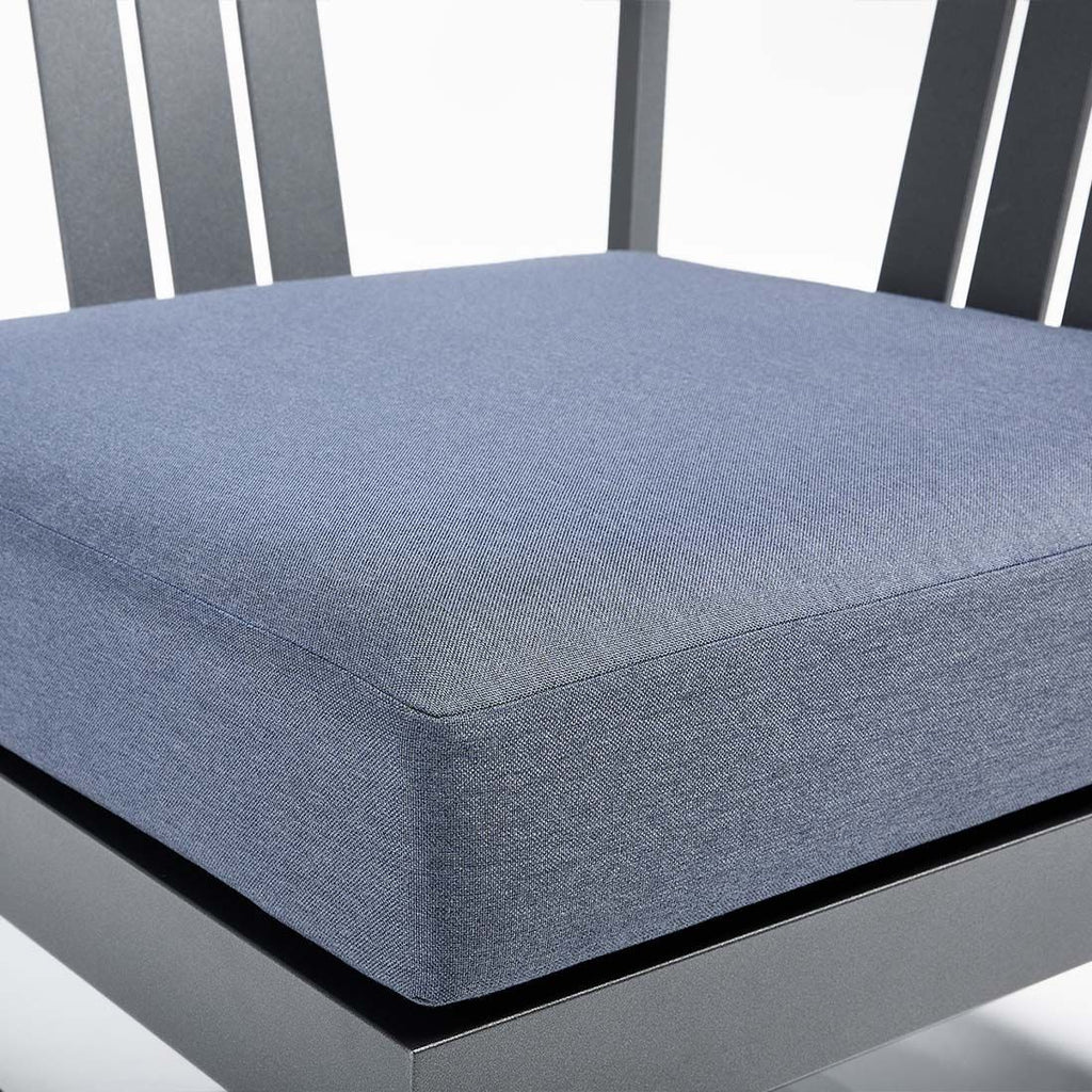 Endemodul lounge Ocean Skid Platform aluminium 83x83 cm - Kettler sett fra siden