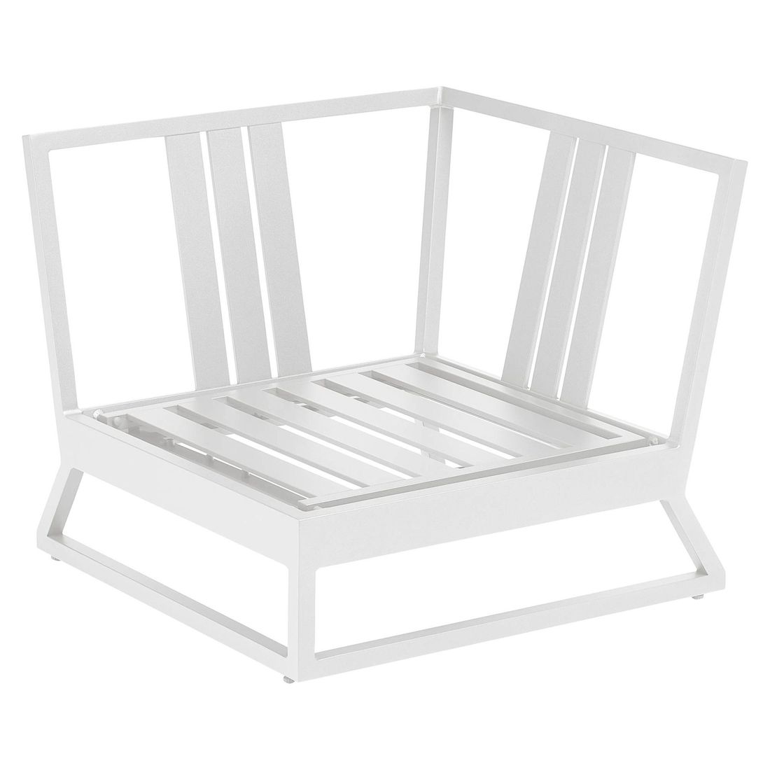 Montert Endemodul lounge Ocean Skid Platform aluminium/Sunbrella 83x83 cm på terrasse