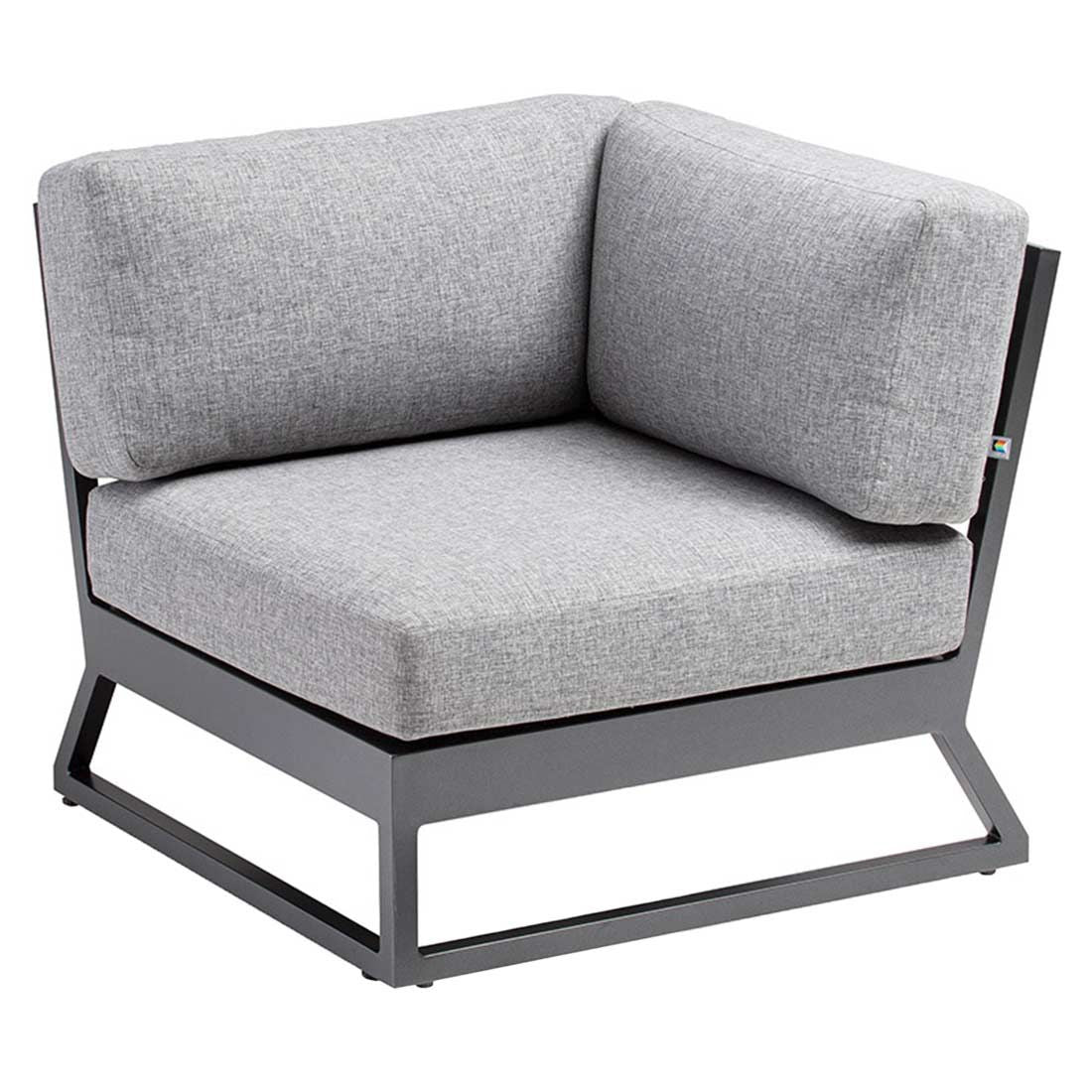 Endemodul lounge Ocean Skid Platform aluminium detalj av stoff