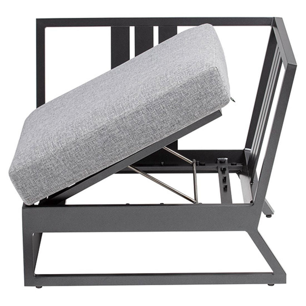 Endemodul lounge Ocean Skid Platform aluminium loungemodul i hage