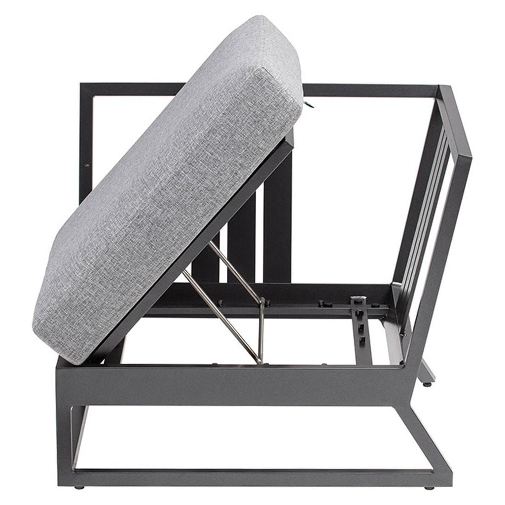 Endemodul lounge Ocean Skid Platform aluminium stofftekstur