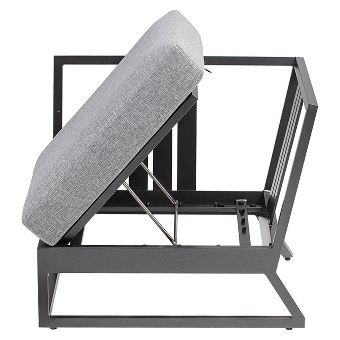 Endemodul lounge Ocean Skid Platform aluminium stofftekstur