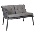 Endemodul lounge Ocean venstre aluminium tau 113x85 cm Cane-Line forfra