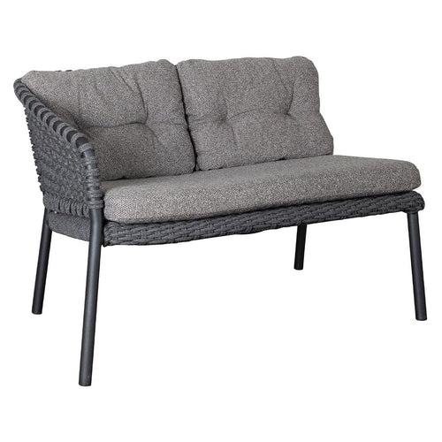 Endemodul lounge Ocean venstre aluminium tau 113x85 cm Cane-Line forfra