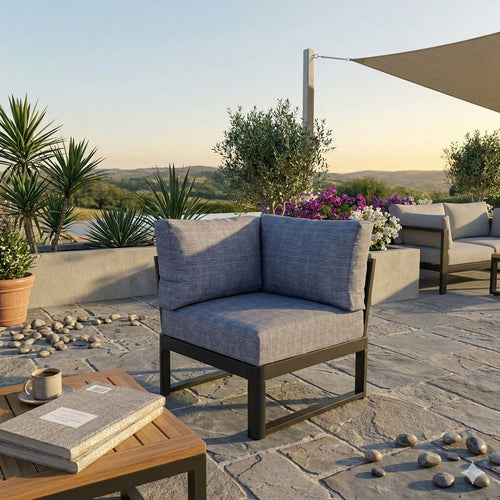 Endemodul lounge Pandora aluminium/polyester 65x65 cm fra forsiden