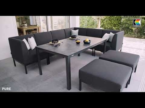 Endemodul lounge Pure aluminium 71x71 cm Kettler forfra