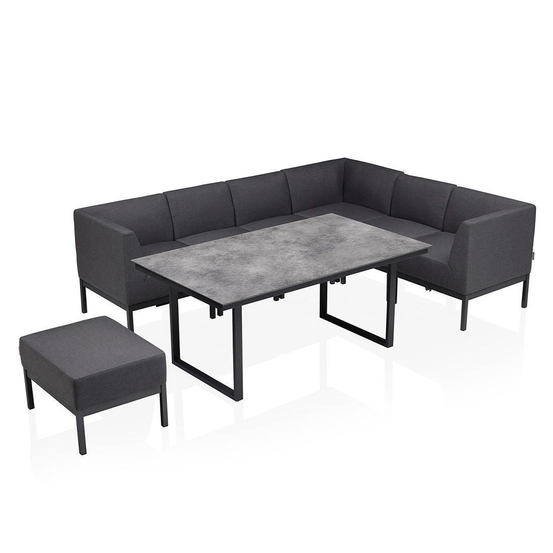 Endemodul lounge Pure aluminium 71x71 cm Kettler montert i uterom
