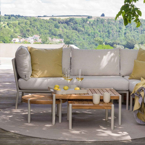 Endemodul lounge Romy aluminium tau 161x75 cm forfra