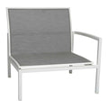 Endemodul lounge Skelby høyre aluminium/textilen sett forfra