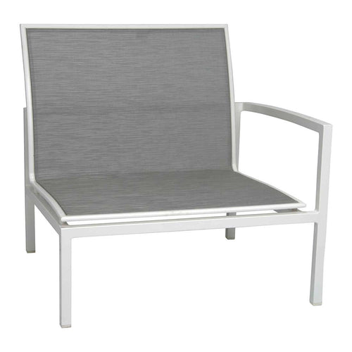Endemodul lounge Skelby høyre aluminium/textilen sett forfra