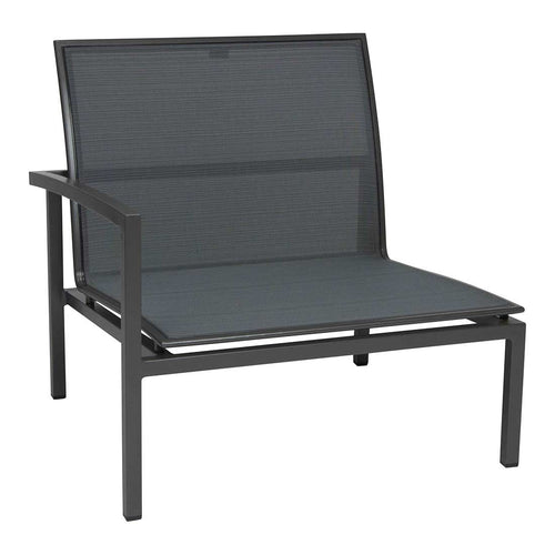 Endemodul lounge Skelby venstre aluminium/textilen 82x81 cm - Stern forfra