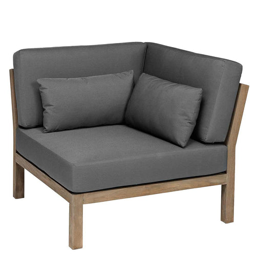 Endemodul lounge XXL-Factor teak/olefin 91x91 cm fra Apple Bee sett forfra