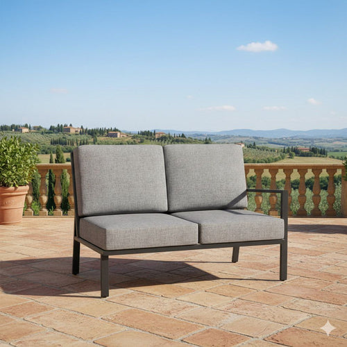 Endemodul lounge Zenith aluminium/olefin 141x82 cm bakside