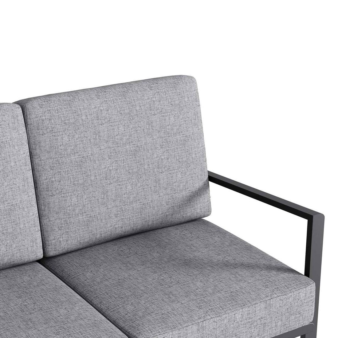Nærbilde av polstring på Endemodul lounge Zenith aluminium/olefin 141x82 cm