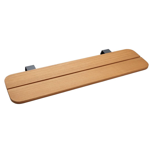 Enya påsettingsbord rustfritt stål teak 84x29 cm bakside