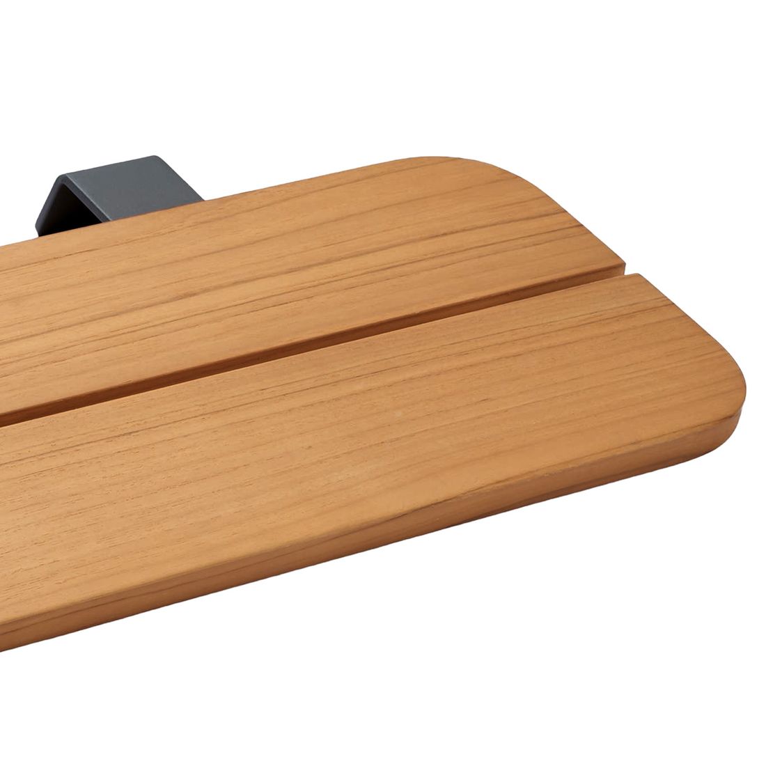 Enya påsettingsbord rustfritt stål teak 84x29 cm montert