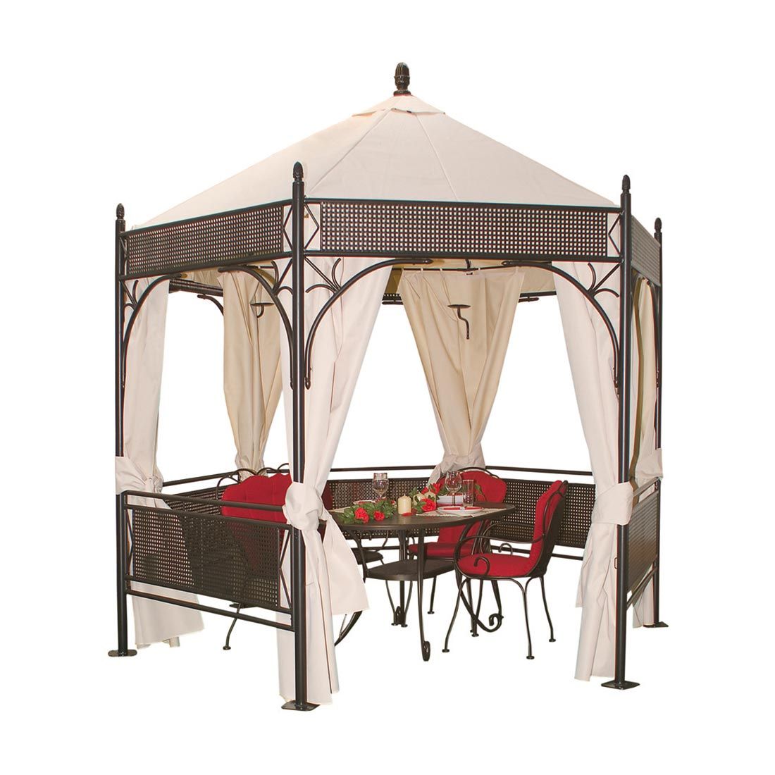 Erstatningstak til paviljong Romeo Romantik 300x300 cm front