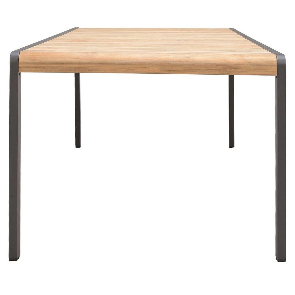 Hagemøbelsett Espoo 6 plasser aluminium 221x95 cm sett fra siden