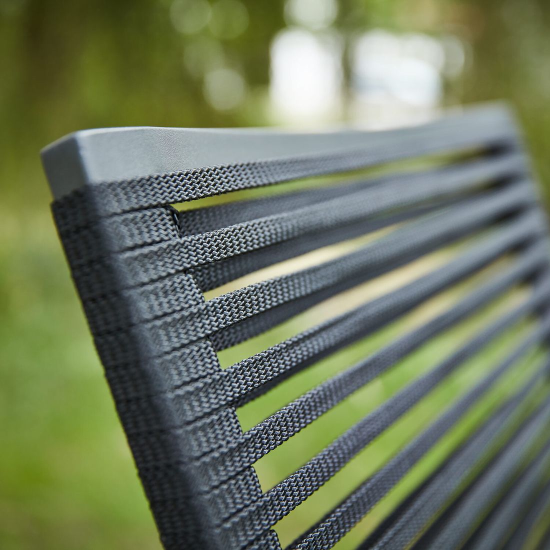 Spisesett ute Amsterdam 6 plasser, aluminium/teak 220x95 cm - Musterring