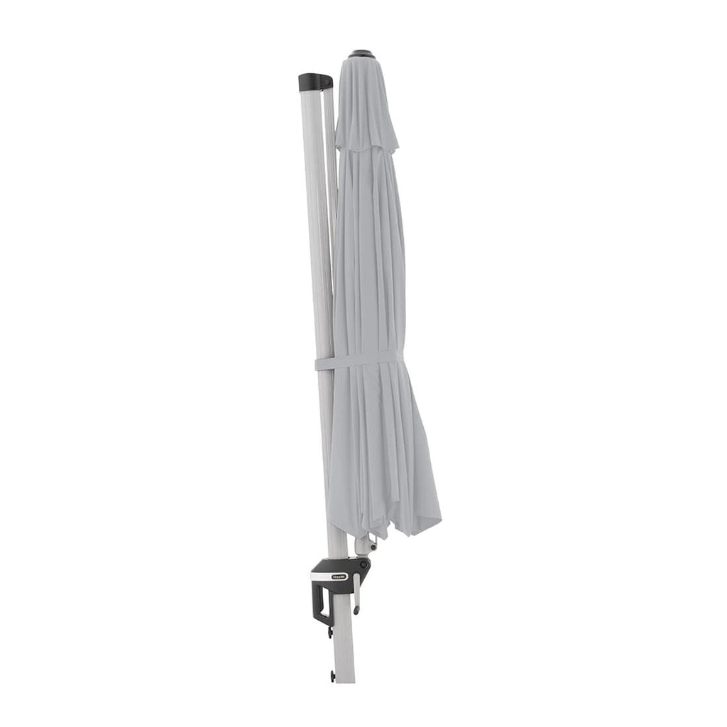 Fritthengende parasoll Active Ø370cm lysgrå polyester justerbar helning
