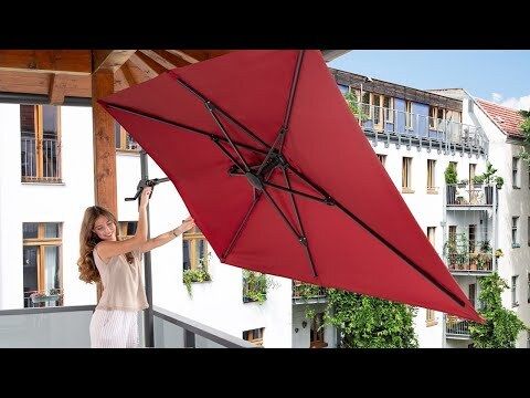 Fritthengende parasoll Active Green Edition 240x135 cm front
