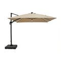 Fritthengende parasoll Cantilever 300x300cm med LED forfra