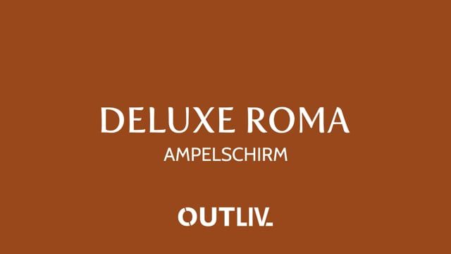Fritthengende parasoll Deluxe Roma 300x300cm fra OUTLIV forfra
