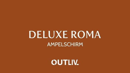 Fritthengende parasoll Deluxe Roma 300x300cm fra OUTLIV forfra