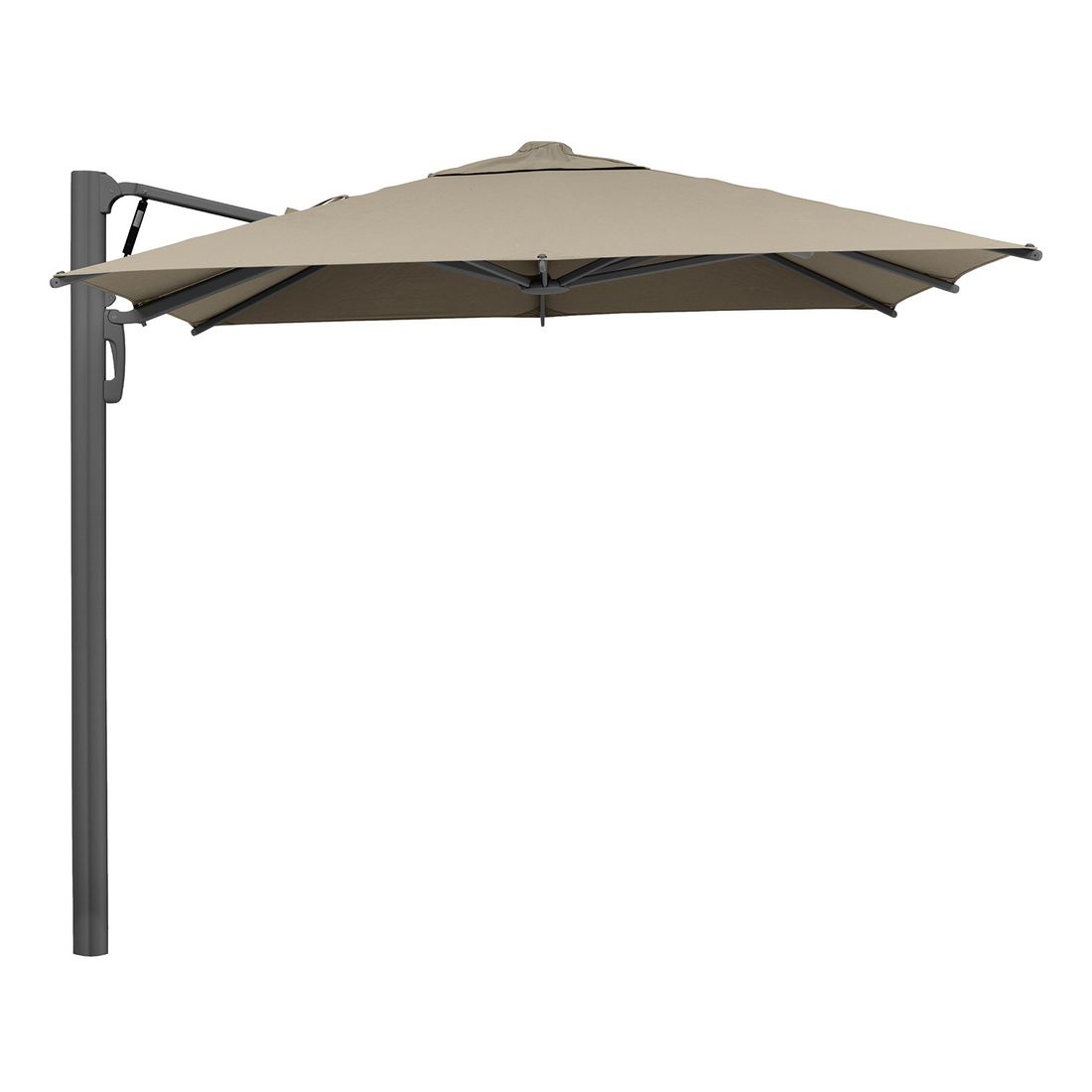 Fritthengende parasoll Easy Contract 250x250cm foran