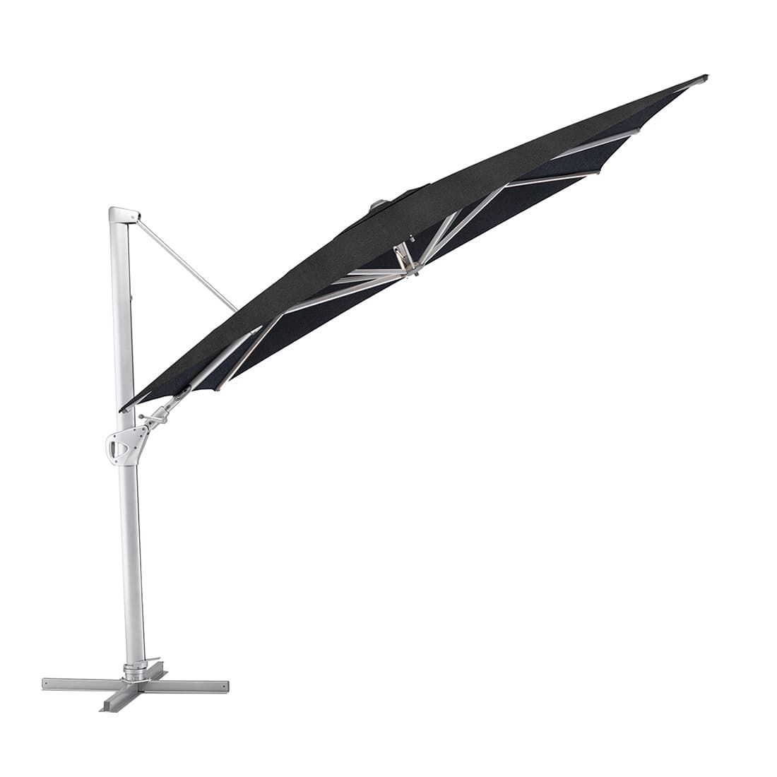 Fritthengende parasoll Easy Swing 300x300cm svart forfra