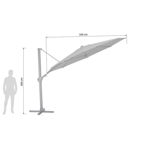 Fritthengende parasoll Easy Swing LX Ø350cm - Kettler bakside