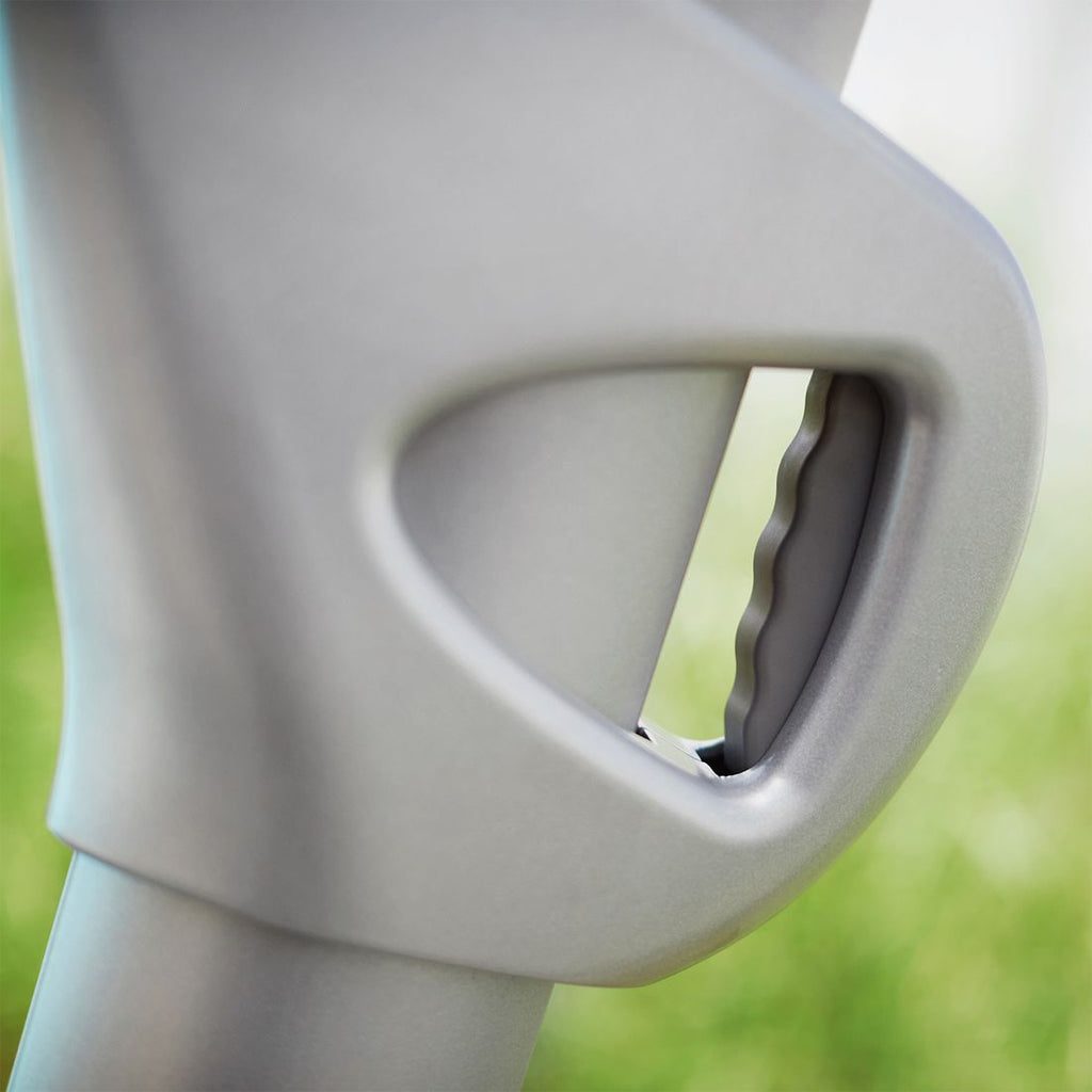 Detalj av stoff og ramme på Fritthengende parasoll Easy Swing LX Ø350cm - Kettler