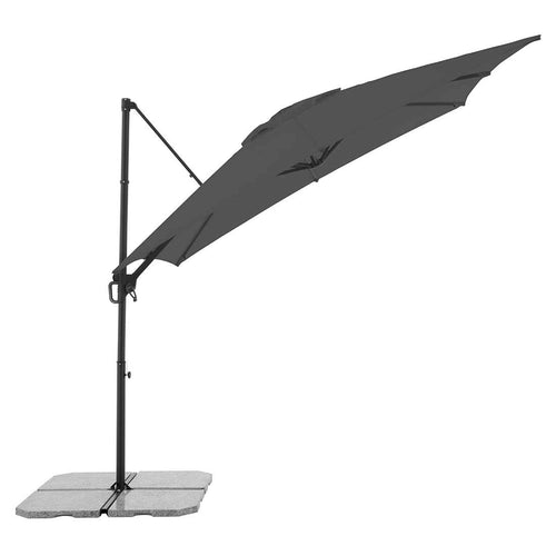 Fritthengende parasoll Edition 245x245cm antrasitt bakside